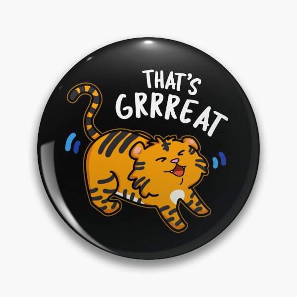 Item preview, That's Grreat Funny Tiger Puns (Dark BG) designed and sold by punnybone.