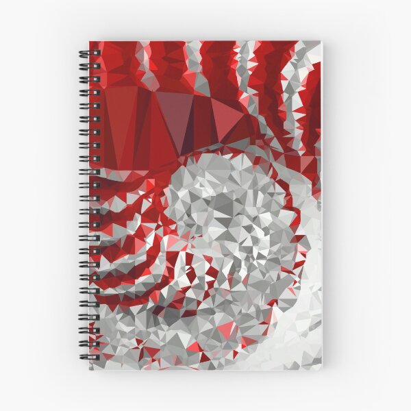 Item preview, Red White Fractal Geometric Triangles designed and sold by Vicky Brago-Mitchell®.
