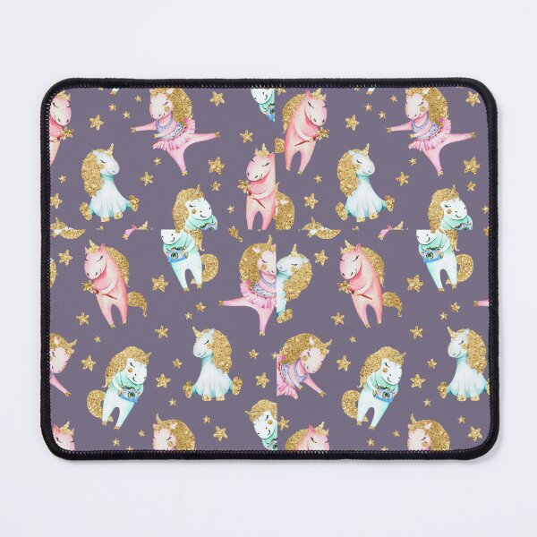 Item preview, Elegant pink teal faux gold magical  unicorns  designed and sold by Elsieroyo.