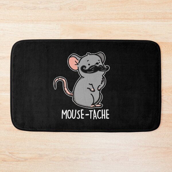 Item preview, Mouse-tache Funny Mouse Puns (Dark BG) designed and sold by punnybone.