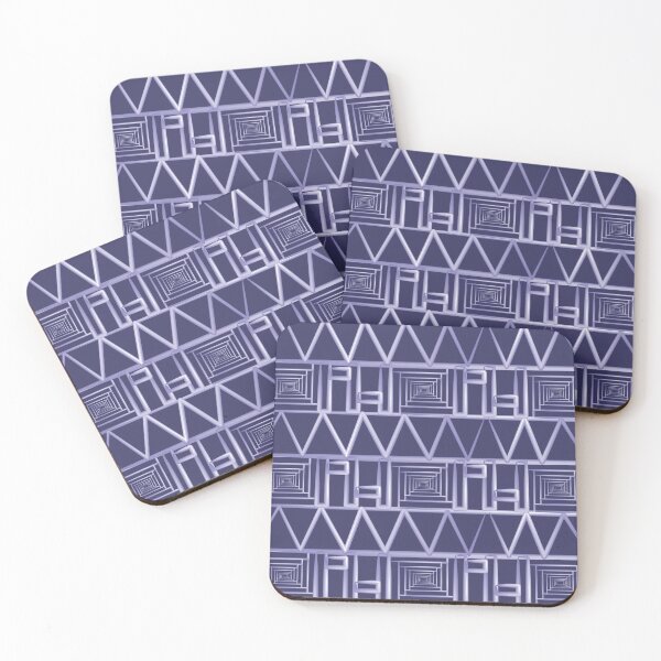 Item preview, purple  colour square with tringle unique pattern design  designed and sold by sankacreation.