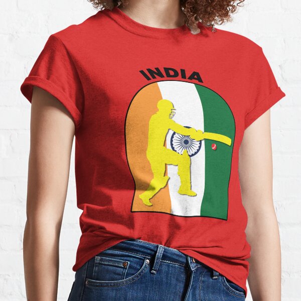  Womens Indian flag India team fan jersey V-Neck T