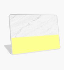 Marble And Yellow Laptop Skin