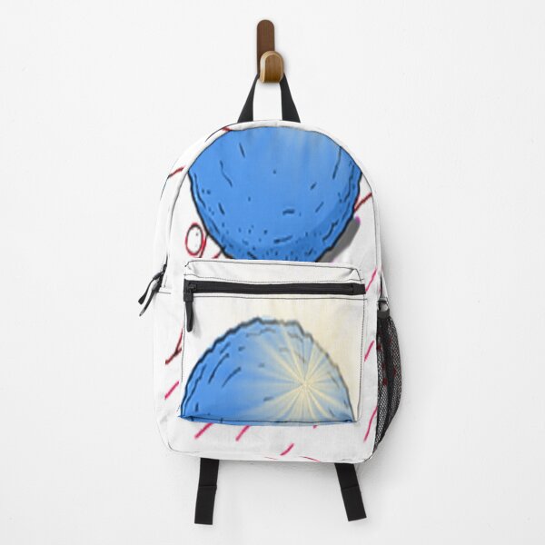 Item preview, Hand-drawn human stories in Sketching style. A man rolls a blue boulder uphill to knock down bowling pins. designed and sold by ErisMerch.