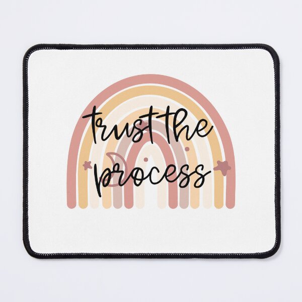 Item preview, Trust the Process- Retro Rainbow Motivational Quote designed and sold by mann-doodles.