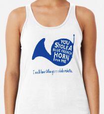 Ein blaues Horn für dich Racerback Tank Top
