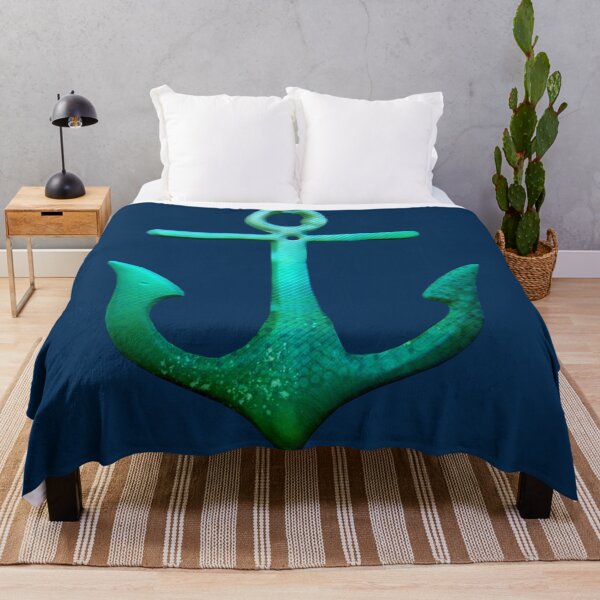 Item preview, Mermaid Nautical Green Anchor designed and sold by ChristinasMess.