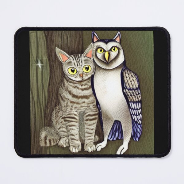 Item preview, Cat and Owl Friends designed and sold by CoolDesign2000.