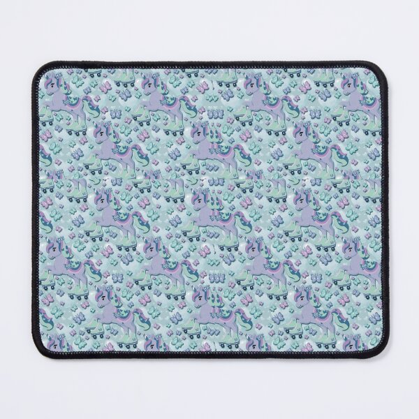 Item preview, Rollerskating Unicorn with butterflies and hearts pattern - lilac and green  designed and sold by carldaella.