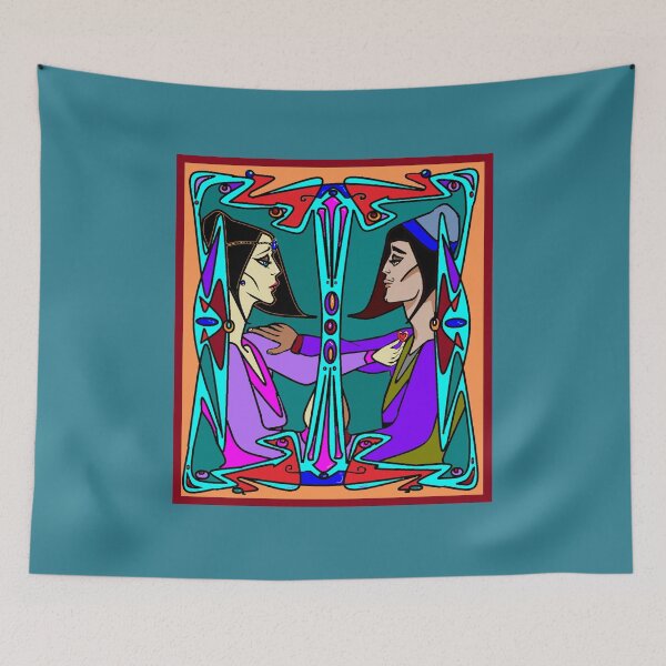 Item preview, Art Deco, Goth Love Medieval with Black Hair designed and sold by judy snyder.