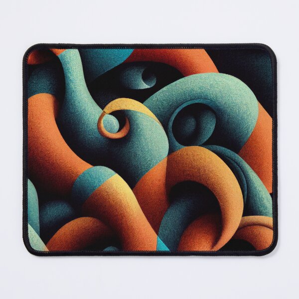 Item preview, Blue and Orange Squiggly Pattern designed and sold by DirtyBirdLad.