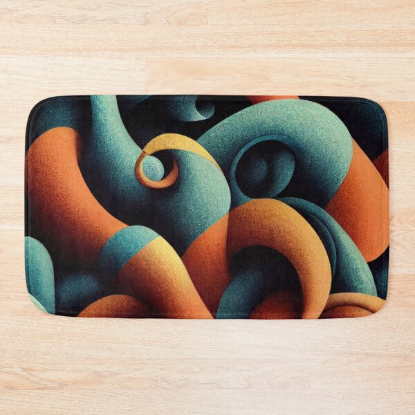 Item preview, Blue and Orange Squiggly Pattern designed and sold by DirtyBirdLad.