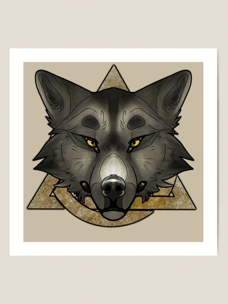 Black Wolf Therian Pride Sticker for Sale by Elle Abell