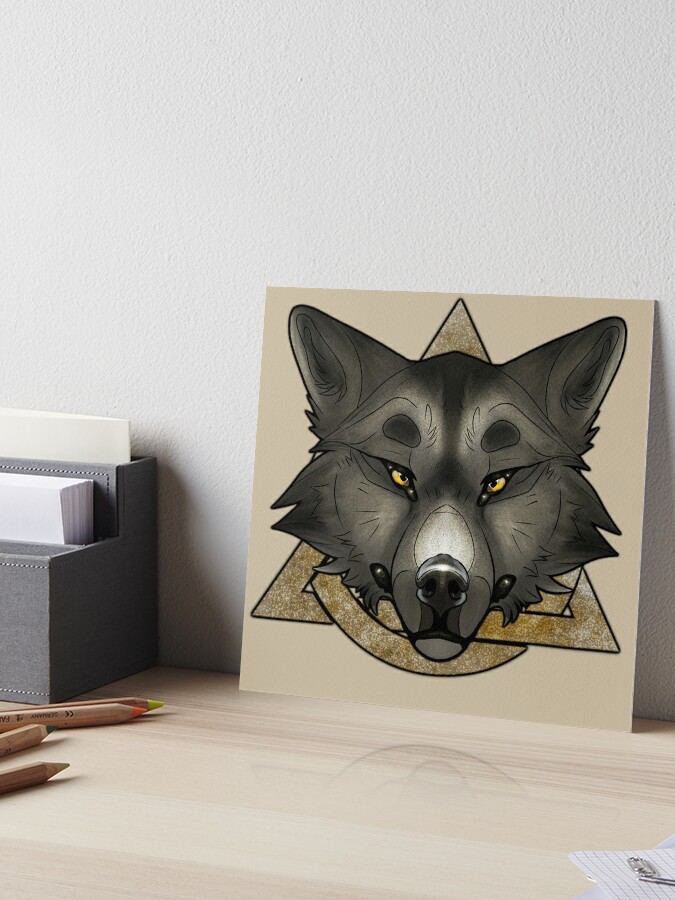 Black Wolf Therian Pride | Art Board Print