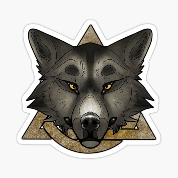 Black Wolf Therian Pride Sticker for Sale by Elle Abell