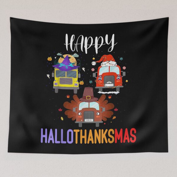 Item preview, School Bus Happy HalloThanksMas Thanksgiving Christmas designed and sold by IsraelCastro.
