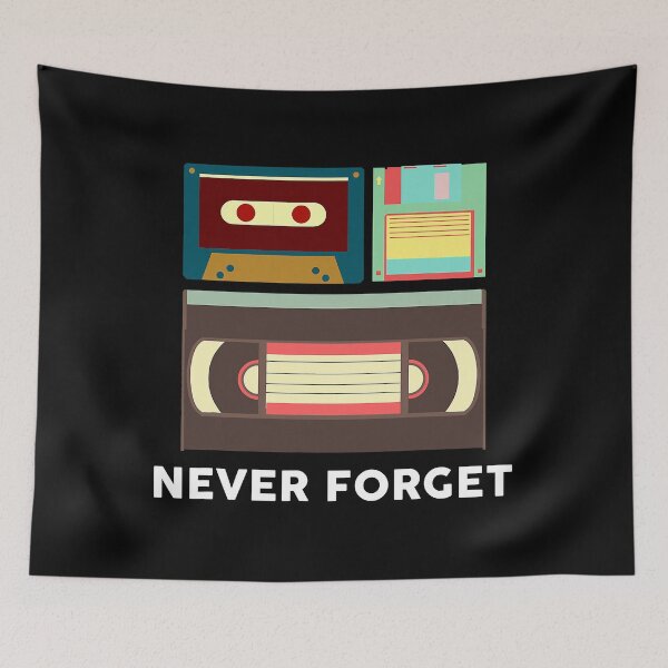 Item preview, Never Forget Floppy Disk Funny VHS And Cassette Tapes designed and sold by Abaddon-art.