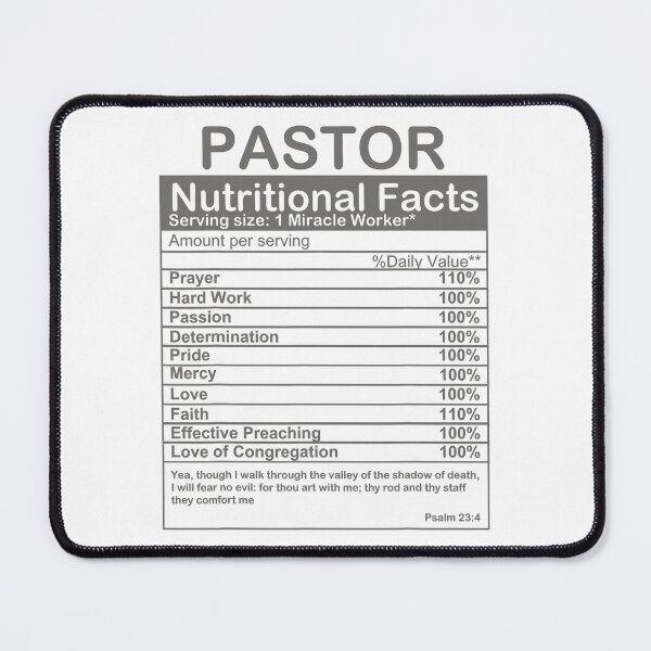 Item preview, Pastor Nutritional Facts Funny Pastor Appreciation Cool Preacher designed and sold by Abaddon-art.