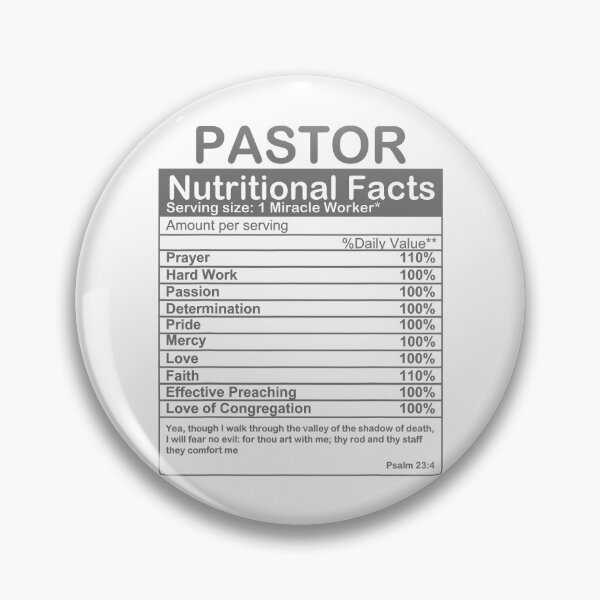 Item preview, Pastor Nutritional Facts Funny Pastor Appreciation Cool Preacher designed and sold by Abaddon-art.