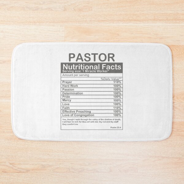 Item preview, Pastor Nutritional Facts Funny Pastor Appreciation Cool Preacher designed and sold by Abaddon-art.