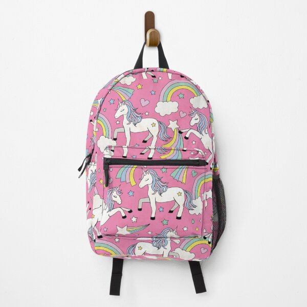 Item preview, Unicorn & Rainbows pattern in pink  designed and sold by carldaella.