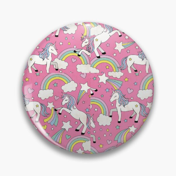 Item preview, Unicorn & Rainbows pattern in pink  designed and sold by carldaella.