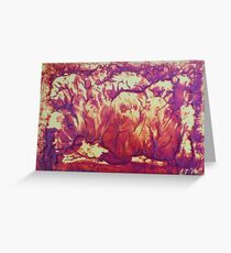 "Forest Fire" original abstract artwork by Laura Tozer Greeting Card