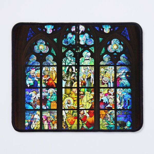Item preview, Slavic stained glass window designed and sold by Hercules Milas.