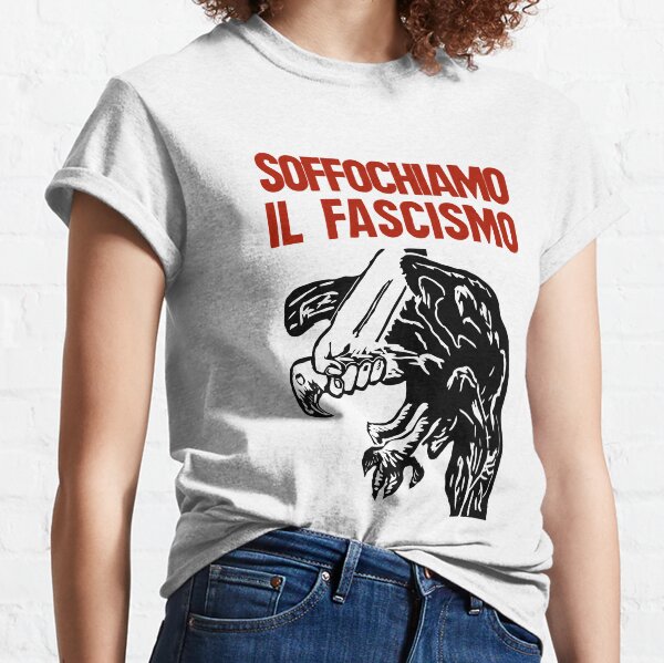 Vista previa del artículo con la obra «Impresión antifascismo italiano vintage (fascismo sofocado)», diseñado y vendido por Go-Postal.