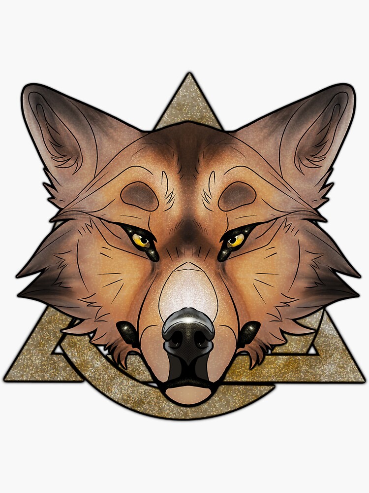 Wolf Therian Theta Delta Sticker for Sale by DraconicsDesign