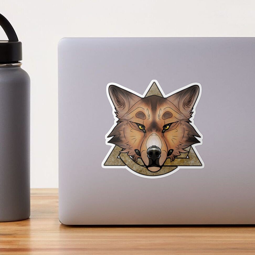 Brown Wolf Therian Pride Sticker for Sale by Elle Abell