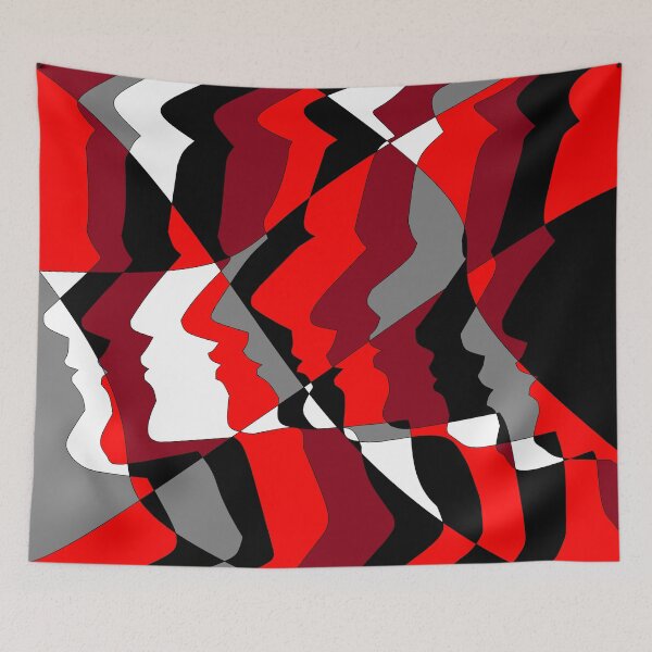 Item preview, Profiles in Red, Maroon, Black, Gray and White designed and sold by judy snyder.
