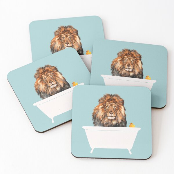 Item preview, Lion in Bathtub designed and sold by bignosework.