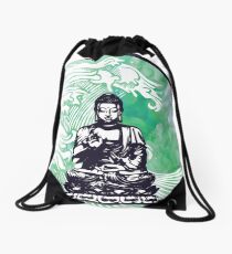 Sunny Day Typhoon Green Drawstring Bag