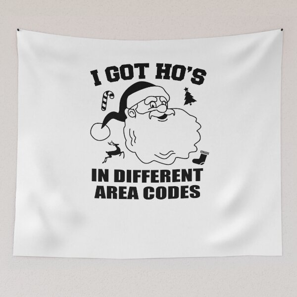 Item preview, I Got Ho's in Different Area Codes Funny Rapper Santa Claus designed and sold by mkzmerch.