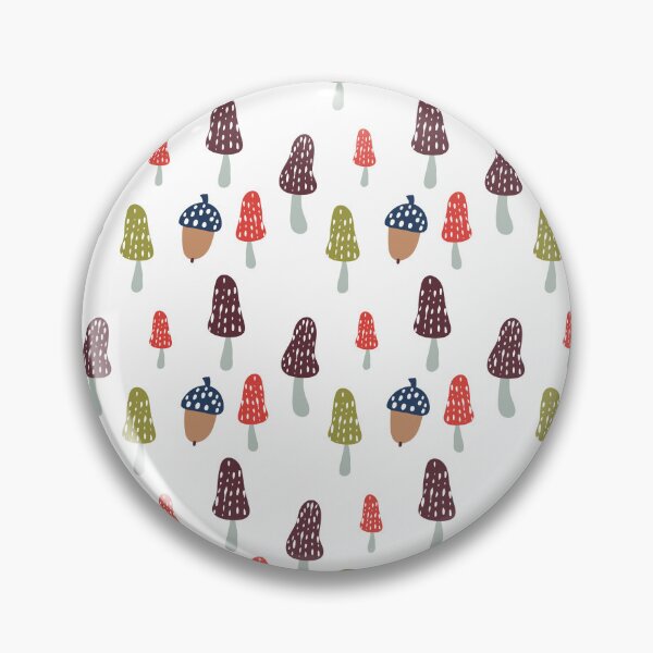 Item preview, Mushrooms & Oak Τree Pattern With Happy Colors designed and sold by MikrosLikos.