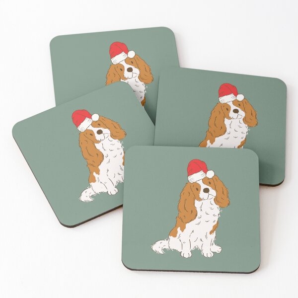 Aperçu de l'œuvre Blenheim Cavalier King Charles Spaniel Christmas Santa Cavie Dog Holiday créée et vendue par thepawster.