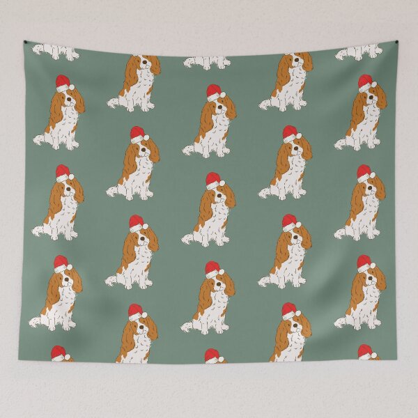 Item preview, Blenheim Cavalier King Charles Spaniel Christmas Santa Cavie Dog Holiday designed and sold by thepawster.
