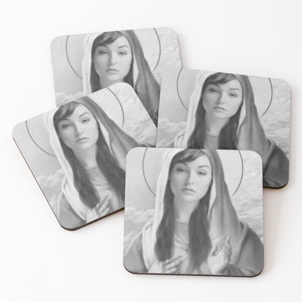 Item preview, Virgin Mary Sasha Grey Black and White designed and sold by MadoScientist.