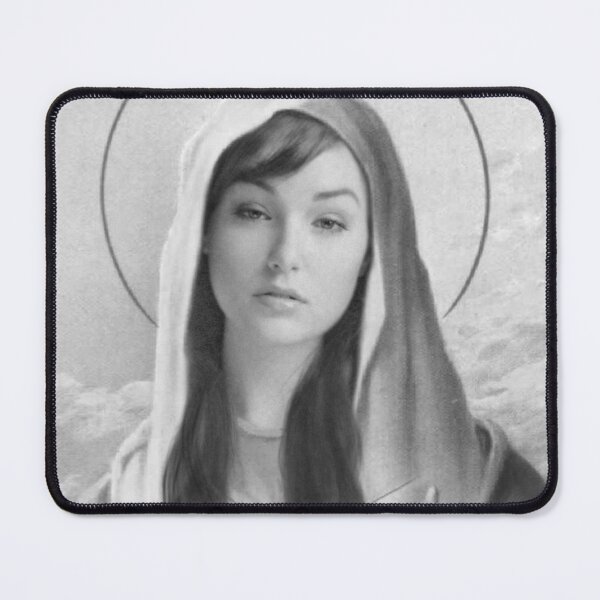 Item preview, Virgin Mary Sasha Grey Black and White designed and sold by MadoScientist.