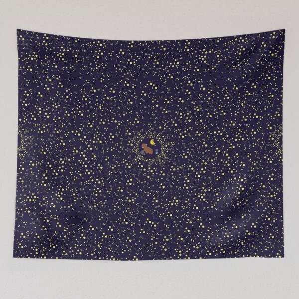 Item preview, Mama Bear/Papa Bear and Baby Bear with Rocks on Starry Moonlit Sky designed and sold by LawsonFabrics.