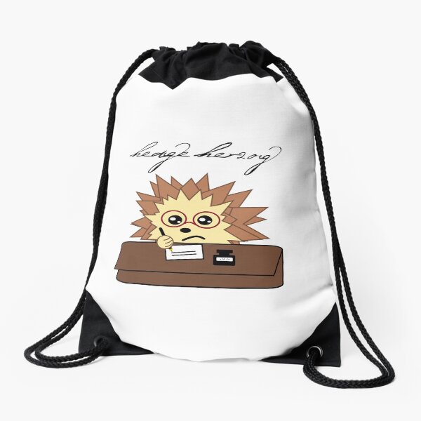 Hedge Herzog Drawstring Bag
