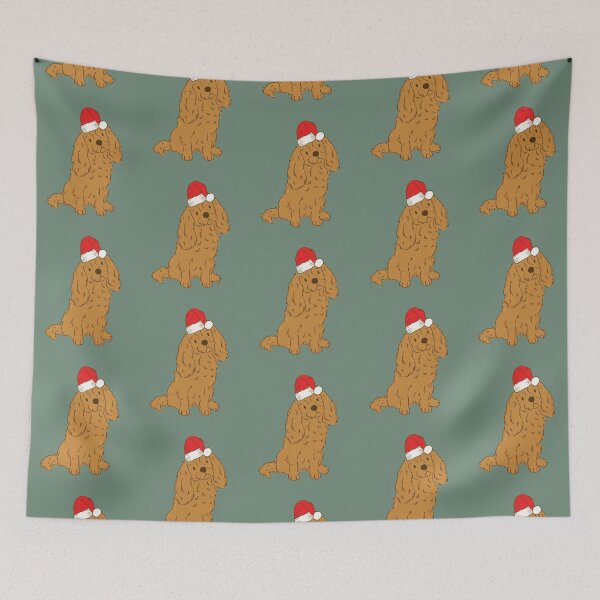 Item preview, Ruby Cavalier King Charles Spaniel Christmas Santa Cavie Dog Holiday designed and sold by thepawster.