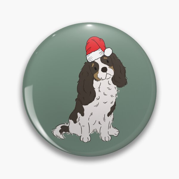 Item preview, Tri Color Cavalier King Charles Spaniel Christmas Santa Cavie Dog Holiday designed and sold by thepawster.