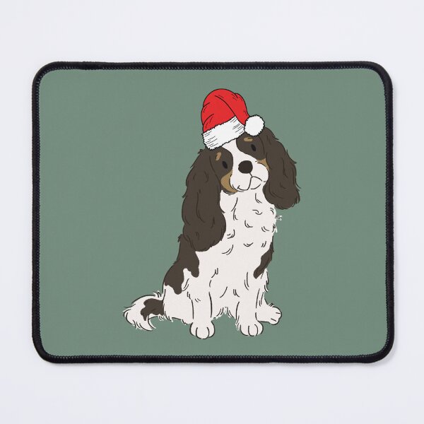Item preview, Tri Color Cavalier King Charles Spaniel Christmas Santa Cavie Dog Holiday designed and sold by thepawster.
