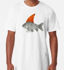 Goldfisch mit einer Haifischflosse Longshirt