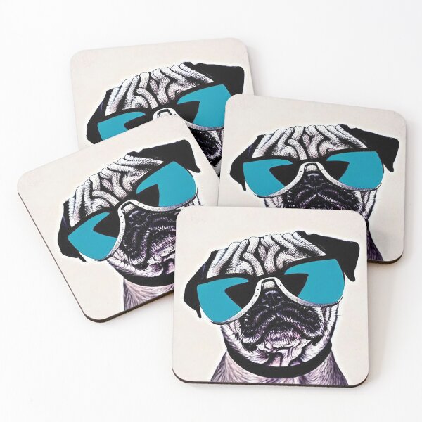 Item preview, Cool Pug Wearing Sunglasses designed and sold by DreamScheme.