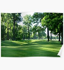 Das Grün des (Golf-) Grüns Poster