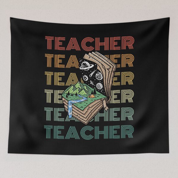 Item preview, Teacher With Geography And Space Book Retro designed and sold by RockBeeDesigns.