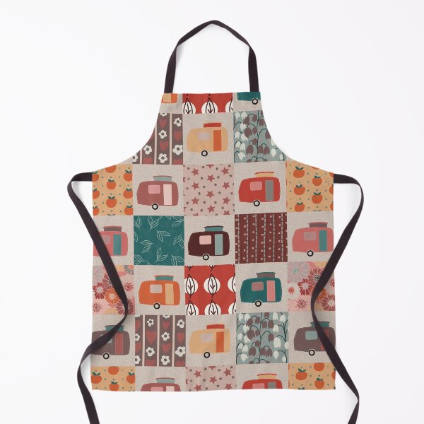 Item preview, Colourful Patchwork of Vintage Caravans designed and sold by NattyDesigns.